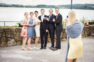 Hochzeit Schloss Mattsee Gruppenfoto